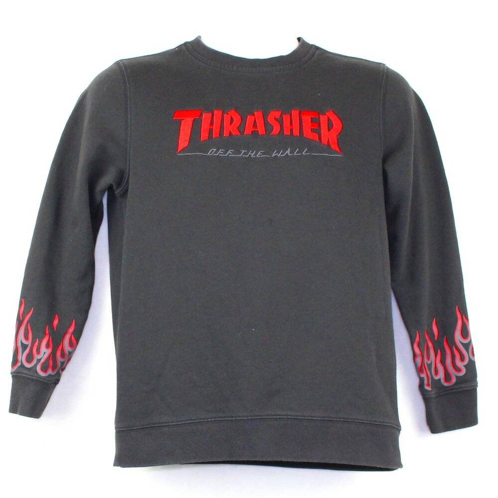 Rare Vans Thrasher Off The Wall Skateboard Sweatshirt Mens Medium